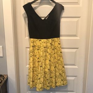 Vintage Style A-Line, Full Flamingo Pattern Dress!